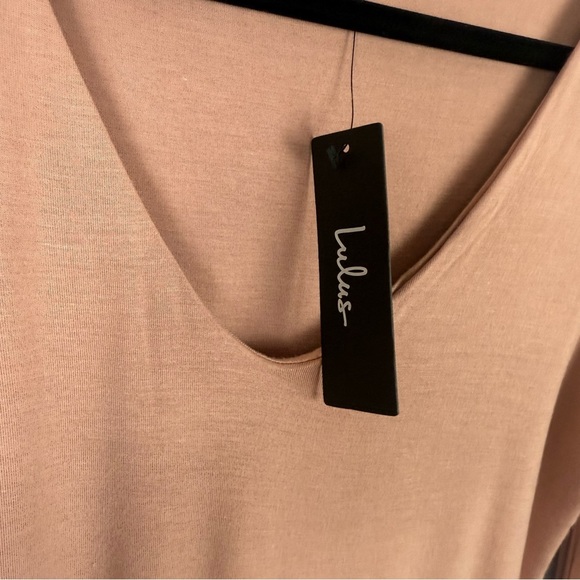 Lulu's Tan Asymmetrical Long Sleeve Bodysuit NWT - Picture 5 of 12